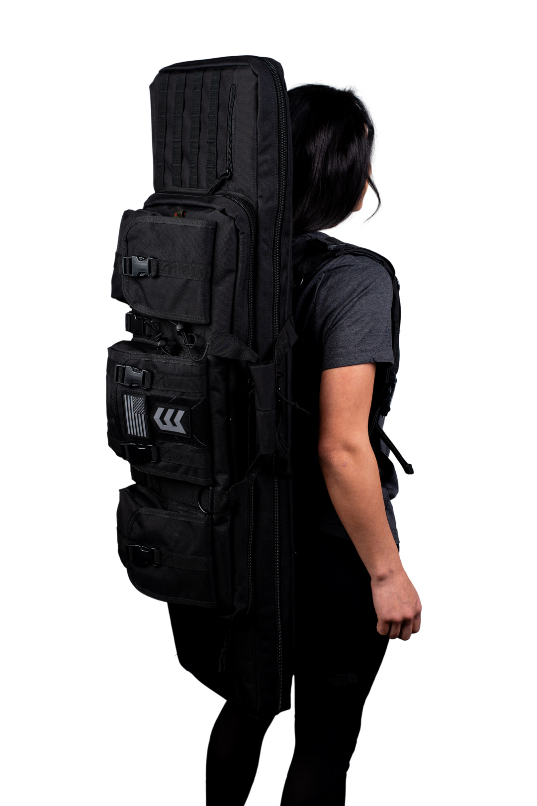 38 Inch Tactical Backpack Rifle Bag, 600D Oxford, Double Padded Carry Case For Range & Hunting