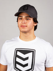 3V Gear Logo Hat - Graphite - New Era® Structured Stretch Cotton Cap