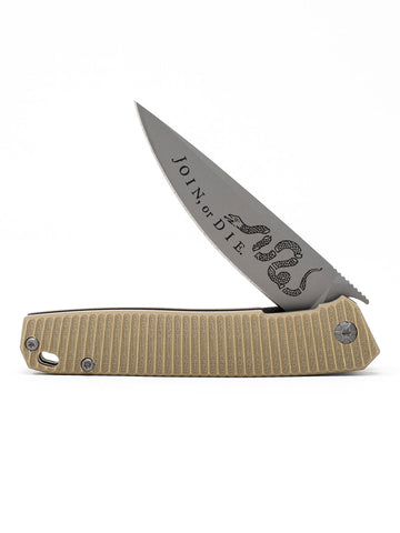 Join, or Die React Folding Knife