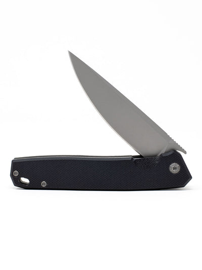 Black React Folding Knife - Plain G10/TI Coated